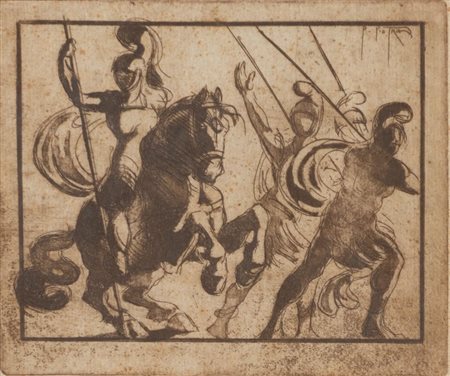 PIETRO PIETRA "Senza titolo". Puntasecca su carta. Cm 15x18. Opera firmata in...