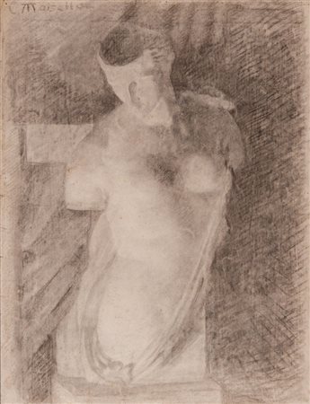 Pittore anonimo del XX secolo "Copia dal vero di un busto all'antica"....