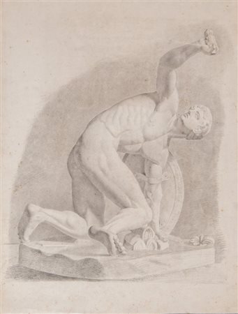 Pittore anonimo del XX secolo "Copia dal vero di una scultura all'antica"....