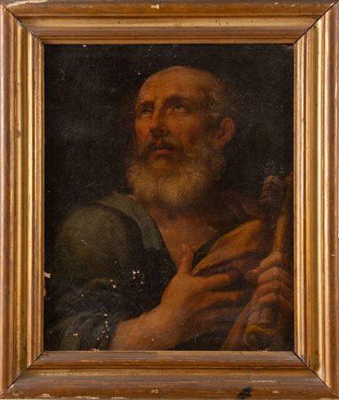 Maestro del XVIII secolo “San Pietro”. Olio su tela. Cm 55,5x46.
