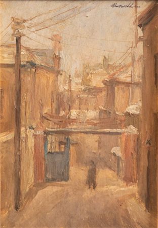 NORMA MASCELLANI (Bologna 1909 - 2009) “Senza Titolo”, 1945. Olio su tavola....