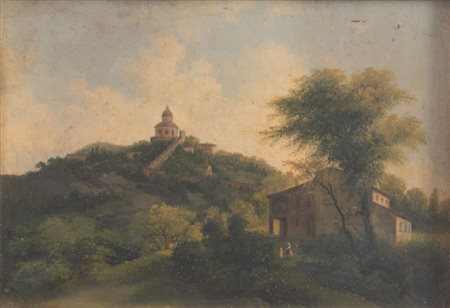 Anonimo della fine del XIX secolo inizio XX secolo "Paesaggio a San Luca"....