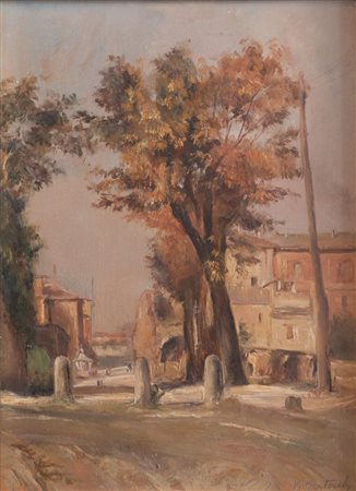 NINO BERTOCCHI (Bologna 1900 - Monzuno 1956). "Dal Pincio", 1926. Olio su...