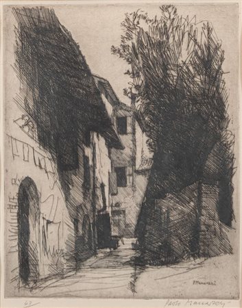 PAOLO MANARESI "Senza titolo". Incisione su carta. Cm 31x24,5. Opera firmata...