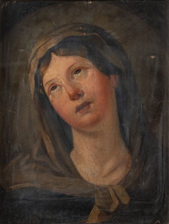 Maestro del XVIII secolo "Assunta". Olio su tela. Cm 45,5x33,5.