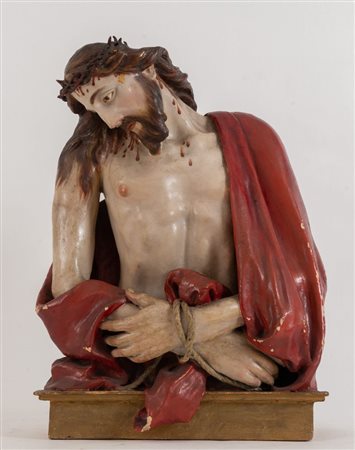 "Imago Pietatis". Scultura in cartapesta con base lignea. Bologna, prima metà...