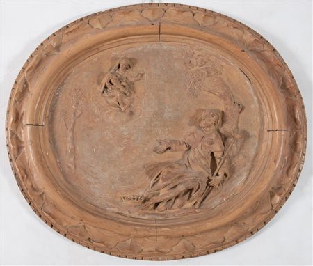 Maestro bolognese del XVIII secolo "Apparizione della Vergine con Bambino a...