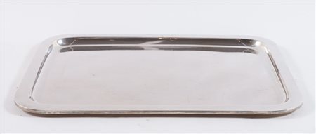 ZARAMELLA BRUNO E CESARE, Padova, XX secolo. Vassoio in argento 800. Cm...