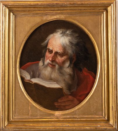 Maestro veneto del XVIII secolo “Ritratto di Platone”. Olio su tela. Cm...