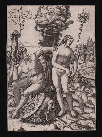 Marcantonio Raimondi (c. 1480-c.1534): MARTE, VENERE ED EROS, 1508