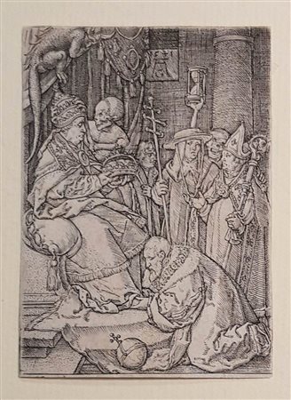 Heinrich Aldegrever (1502- 1561): LA MORTE E IL PAPA, 1541
