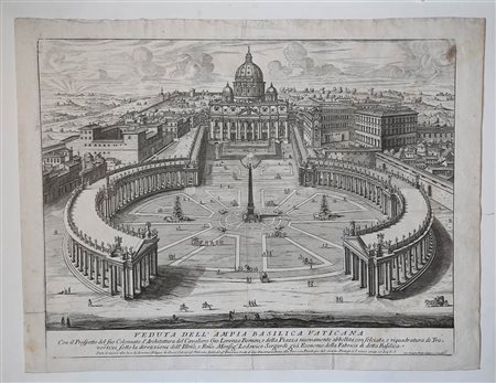 Giovanni Battista Falda (1643-1678): VEDUTA DELL'AMPIA BASILICA VATICANA