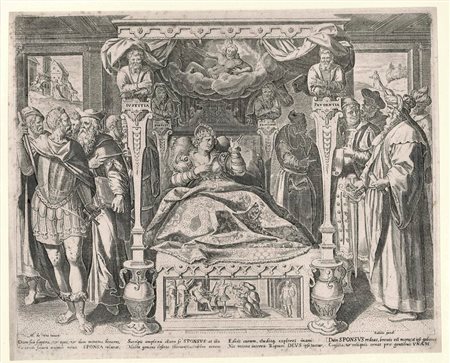 Egidio Sadeler (1560-1629) da Martin De Vos (1532-1603): ALLEGORIA DELLA CHIESA, SPOSA DI DIO
