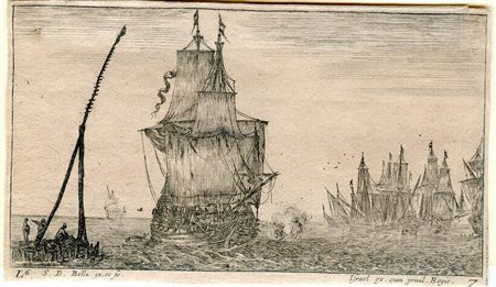 Stefano Della Bella (1610-1664): DUE PAESAGGI MARINI