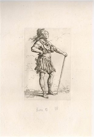 Salvator Rosa (1615-1673): TRE INCISIONI DALLA SERIE  DIVERSE FIGURE