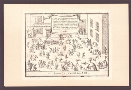 Giuseppe Maria Mitelli (1634-1718): I RAGAZZ INT L’USCIR DALL SCOL, C. 1710