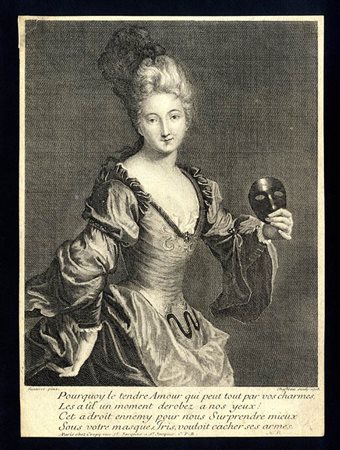Nicolas Chateau             (c.1680-c.1750)  : DONNE CON LA MASCHERA 