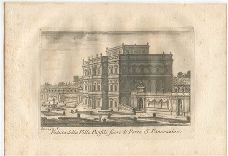 Giovanni Battista Piranesi (1720-1778): VEDUTA DELLA VILLA PANFILI FUORI DI PORTA SAN PANCRAZIO, C. 1740