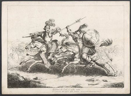 Vincenzo Gajassi (1811-1861): ROLANDO CHE L'UDÌ, SI VOLTO RATTO, E L'PERCOSSE DEL CALCIO DELLA LANCIA (1826)