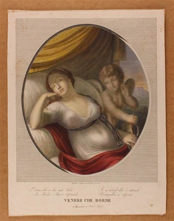 Guglielmo Morghen (1758-1833): VENERE CHE DORME  / CLEOPATRA