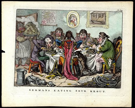James Gillray (1756-1815): GERMANS EATING SOUR-KROUT 