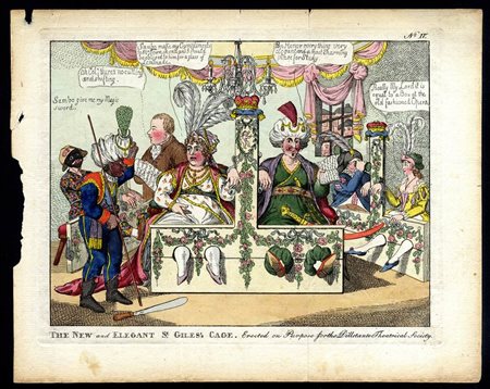James Gillray (1756-1815): THE NEW AND ELEGANT ST GILES’S CAGE. ERECTED ON PURPOSE FOR THE DILLITANTI THEATRICAL SOCIETY.