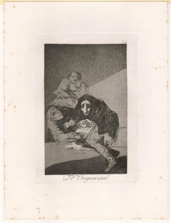 Francisco de Goya (1746-1828): EL VERGONZOSO' E 'BUEN VIAGE'