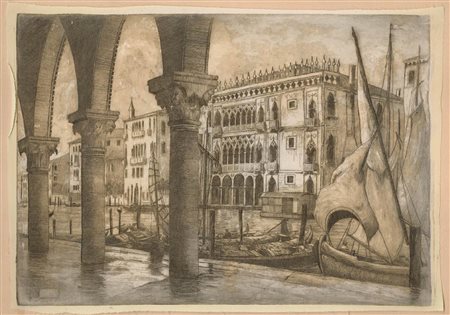Pericle Menin (1880-1940) : VEDUTA DI VENEZIA