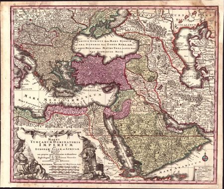 Seutter Matthaeus (1678-1757): MAGNI TURCARUM DOMINATORIS IMPERIUM, 1740