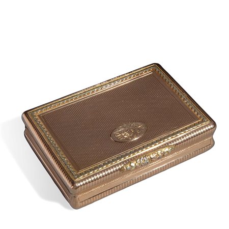 Tabacchiera in oro a tre colori, 1820 ca