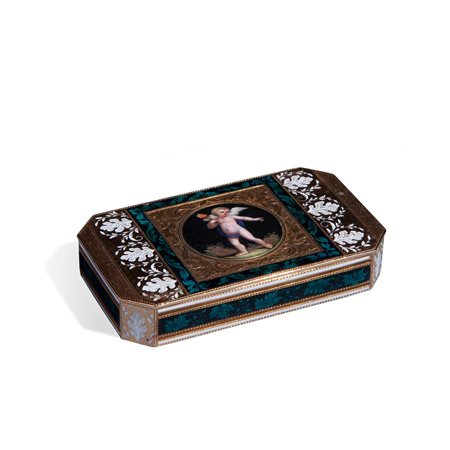 Scatola in oro e smalti policromi, XVIII secolo