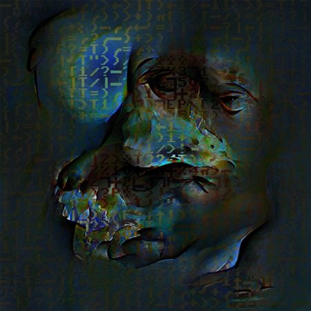 Ascii PopArt “Faces Collected from the Graveyard”