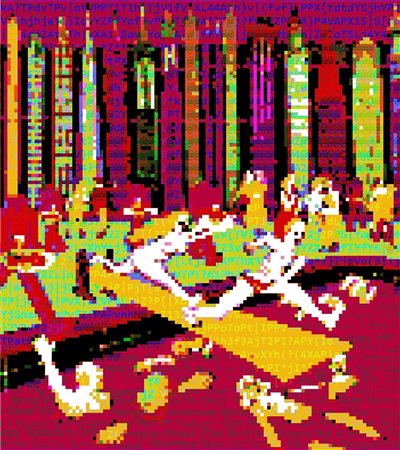 Ascii PopArt “PushW Night Life”