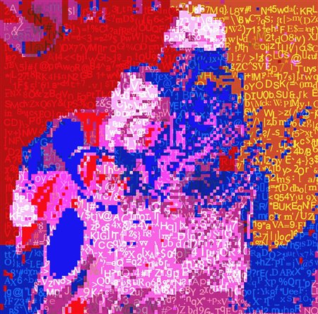 Asscii PopArt “It's a bird?...It's a plane?...No, It's Superman!”