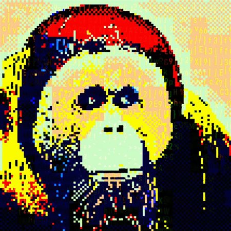 Ascii PopArt “Endagered Species. Orangutan #1”