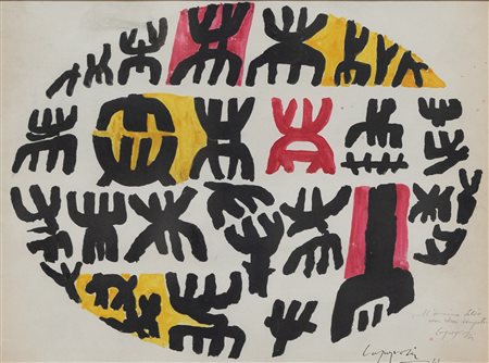 GIUSEPPE CAPOGROSSI Composizione ovale, 1961