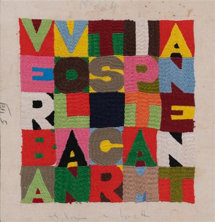 ALIGHIERO BOETTI Verba volant scripta manent, 1984