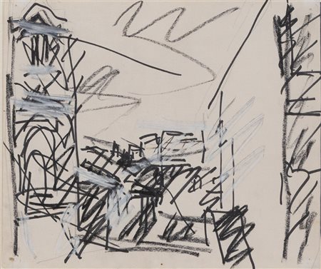 FRANK AUERBACH Study for To the Studios, 1982