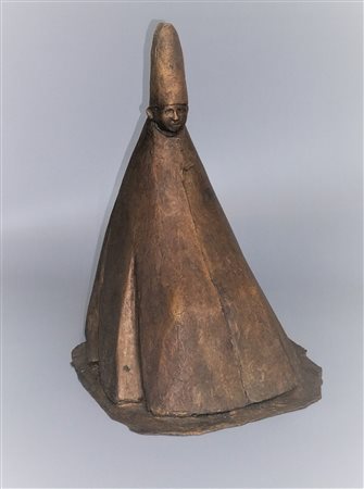 GIACOMO MANZU' Cardinale seduto, 1972