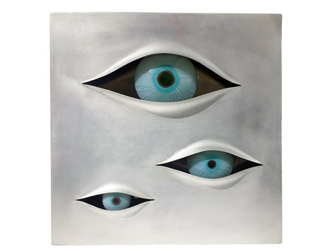 Angelo Brotto per Esperia (1914-2002)  - Modello Malizia. Rarissima scultura murale luminosa.