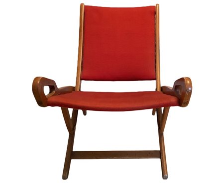 Giò Ponti per Reguitti - Sedia richiudibile con struttura in legno modello Ninfea, 1950s