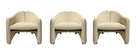 Eugenio Gerli per Tecno - Gruppo di tre poltrone, 60's