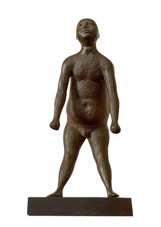 Domenico Tudisco (Catania 1919)  - Uomo nudo in bronzo patinato bruno