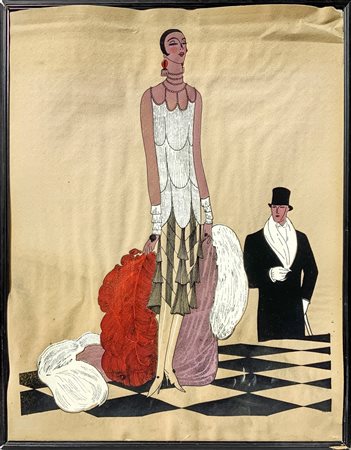Eduardo Garcia Benito (Spagna  1891-Spagna 1981)  - "Art déco fashion" , 20th century