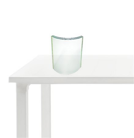 Studio Fontana Arte - Cornice a giorno, in vetro curvato, nei toni del verde chiaro. 