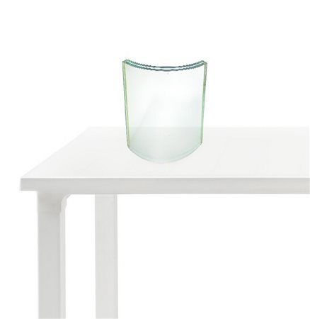 Studio Fontana Arte - Cornice a giorno, in vetro curvato, nei toni del verde chiaro. , 60's