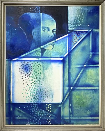 Angelo Nona (Favara 1937-Catania 1975)  - Figura femminile di profilo 