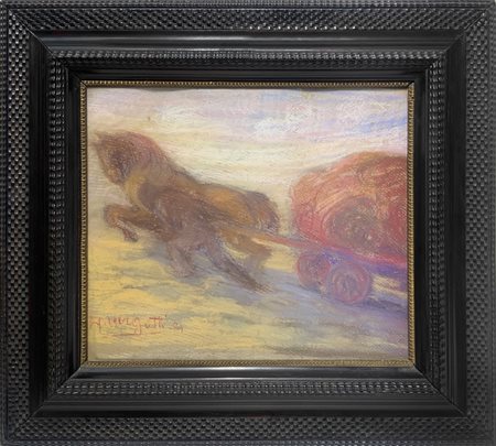 Anacleto Margotti (San Potito di Lugo 1896-Imola 1984)  - Carro con cavallo, 1921