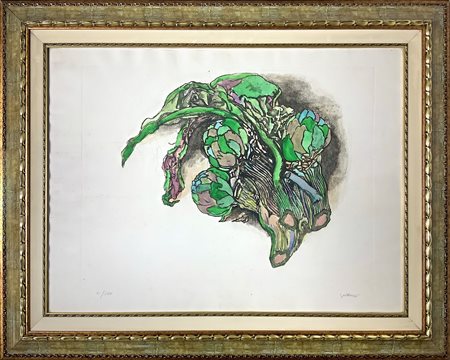 Renato  Guttuso (Italian 1911-1987)  - Carciofi. N. 31 su 100, datata 79.