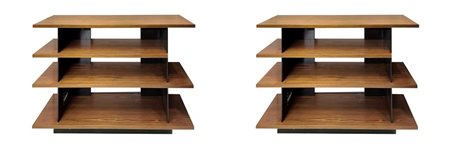 Coppia di librerie nello stile Le Corbusier